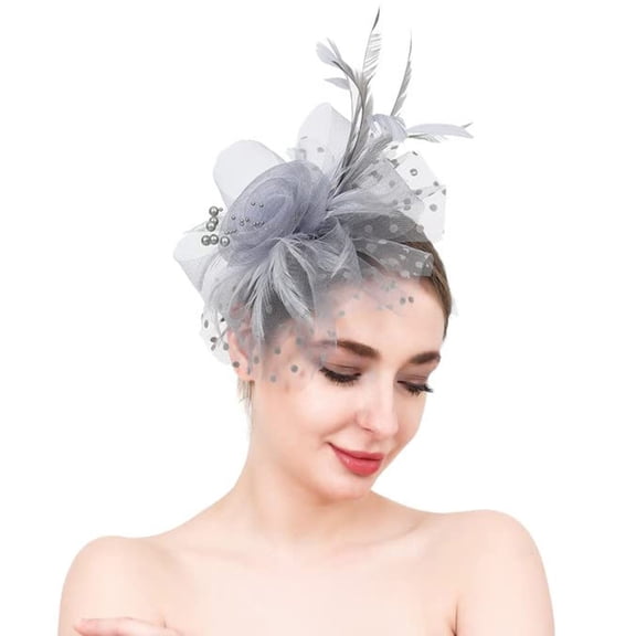 Elegant Women's Hat Hair Clip Featuring Mesh and Feathers for Special Events Parties Weddings and Gatherings