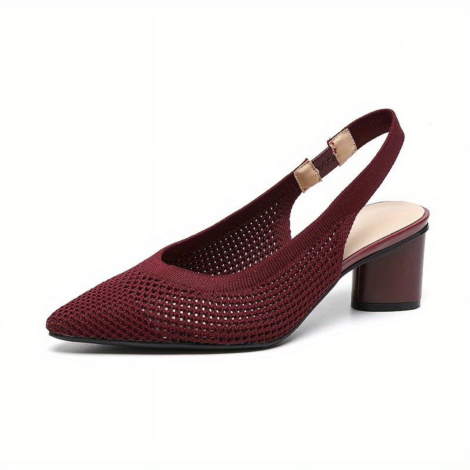 Elegant Women's High Block Heel Sandals - Chic Pointed Toe, Secure ...