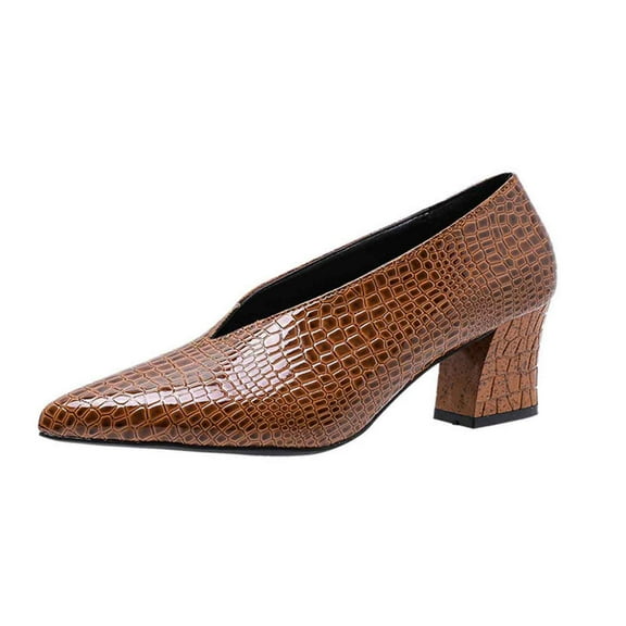 Xiaoxatg Elegant Women's High Heels Round Toe On Heel Dress Shoes for Casual Comfort and Versatile Wear for Every Lady's Wardrobe 5.5 Yellow