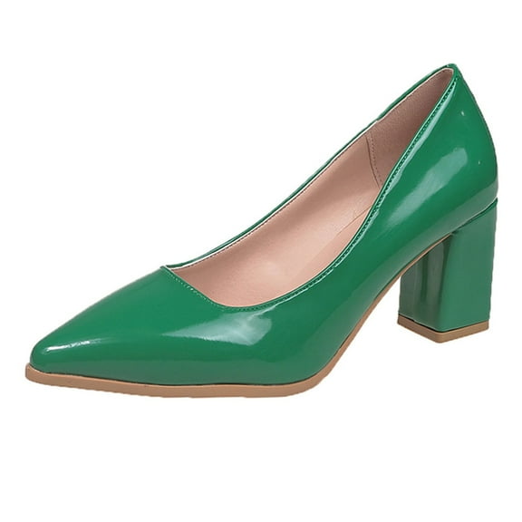 Xiaoxatg Elegant Women's High Heels - Stylish Pointed Toe Design Versatile Comfortable Dress Footwear for Any Occasion 9 Green