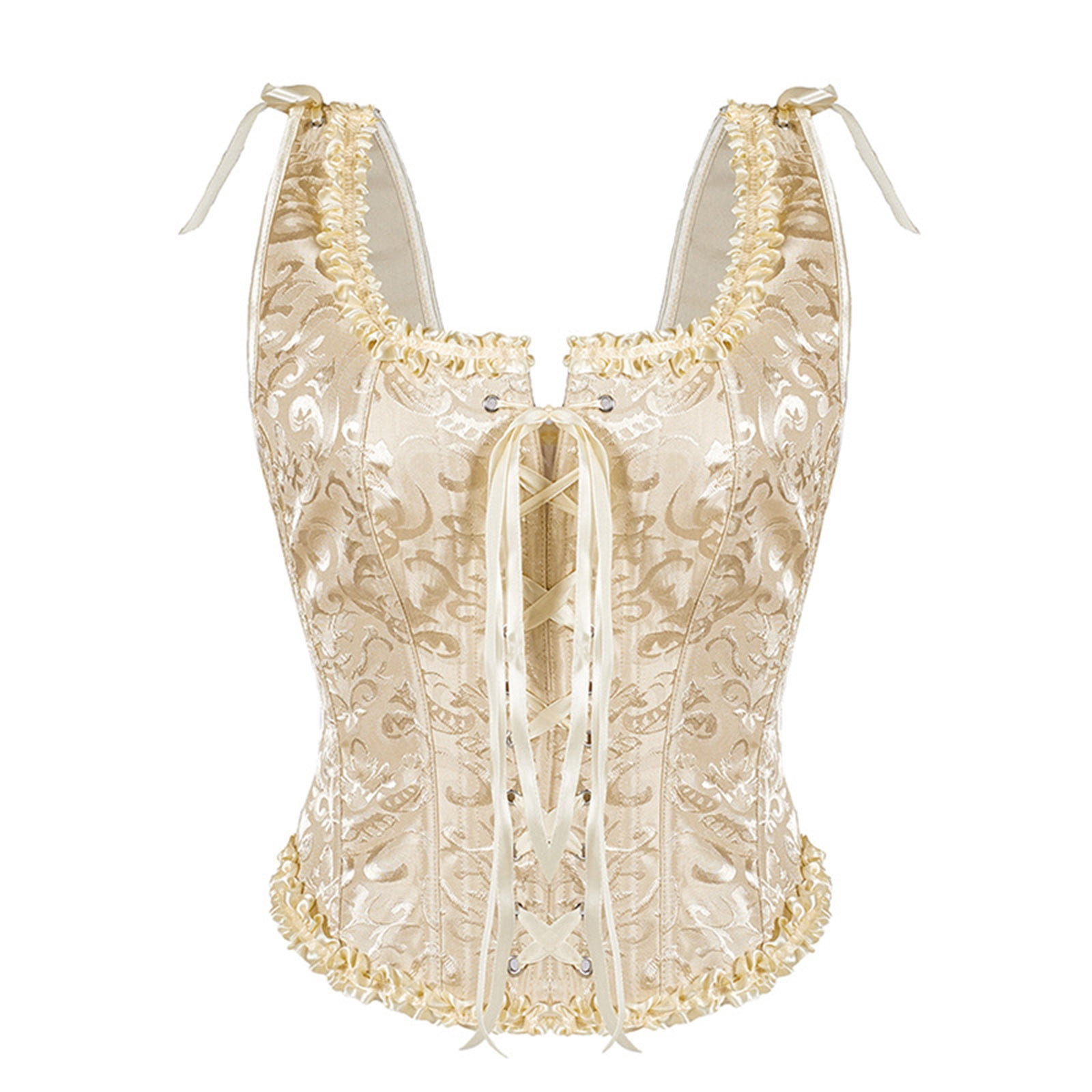 Elegant Women's Lace Corset Bustier Shapewear For Waist Training Bridal ...