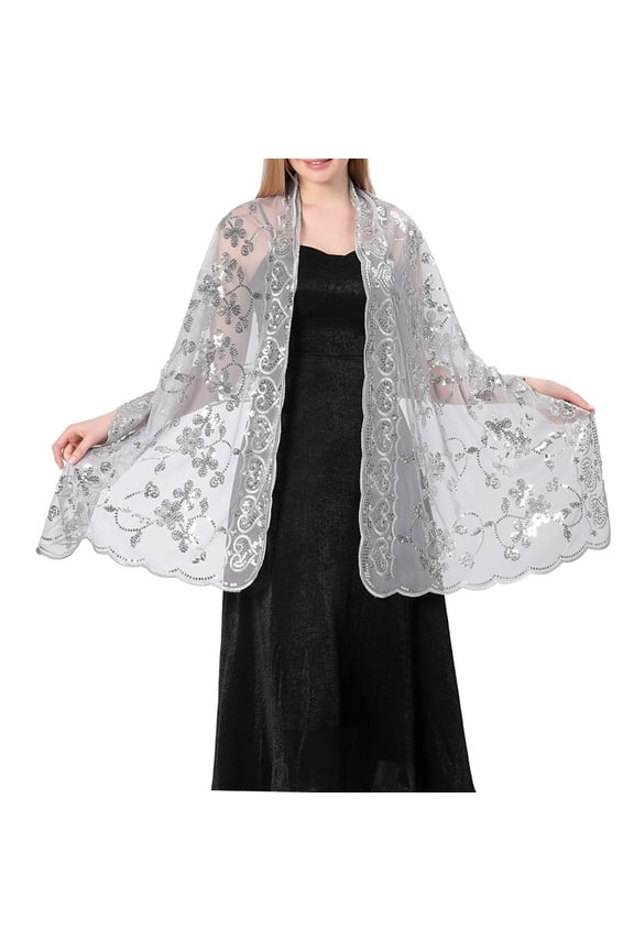 Elegant Women's Lace Wrap Shawl Versatile Fashion Cover Up For Daily Wear And All Year Round Comfortable Lightweight Layer