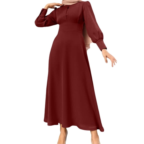 Elegant Women's Long Sleeve Pullover Abaya Prayer Dress for Devotional Wear