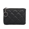 thumbnail image 1 of Elegant Women's Mini Zip Purse Quilted Embroidery Compact Wallet For Secure Card Storage And Daily, 1 of 3