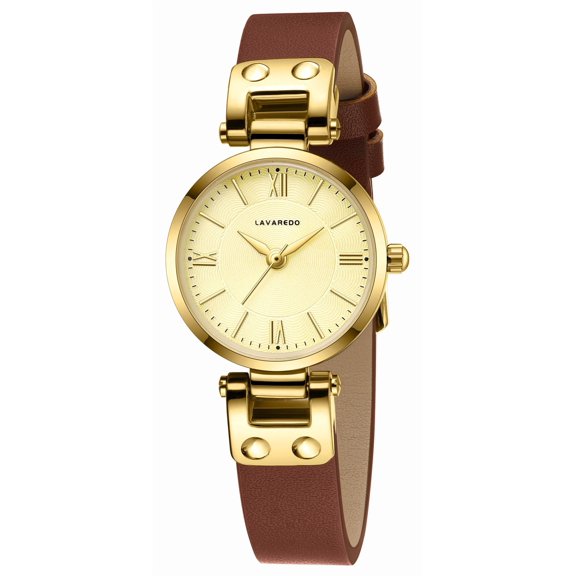 Elegant Women's Quartz Watch with Roman Numerals & Leather Strap - Perfect for Casual and Office Wear