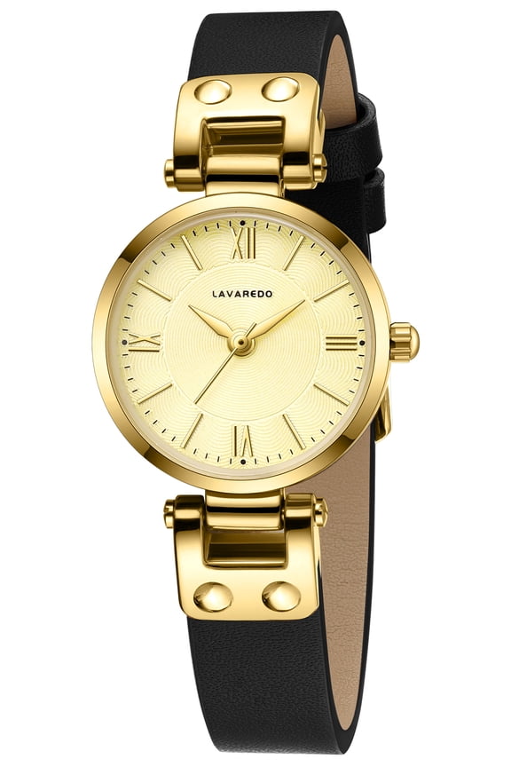 Elegant Women's Quartz Watch with Roman Numerals & Leather Strap - Perfect for Casual and Office Wear