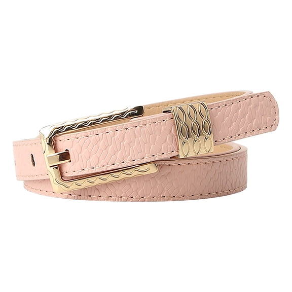 Elegant Women's Reversible Leather Belt with Classic Alloy Buckle for Everyday Casual Wear and Denim Styling