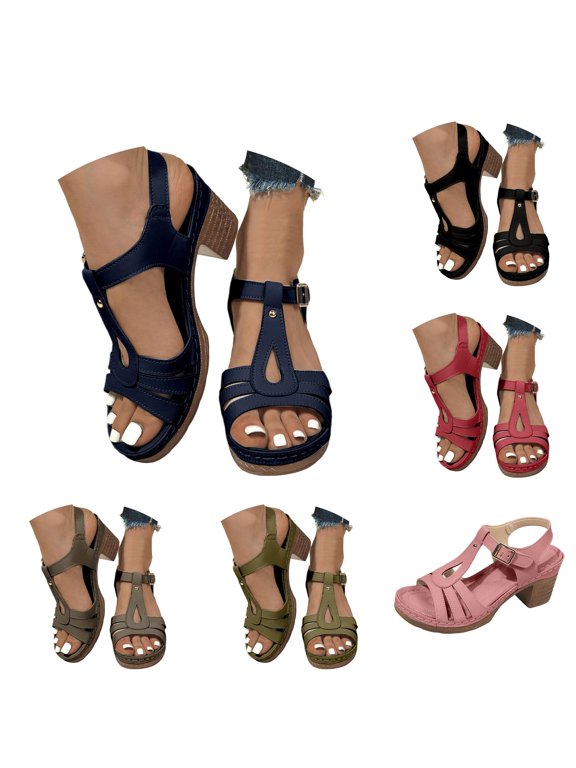 Elegant Women's Sandals with Toe Post Design Comfortable Mid Heel Everyday Wear Ideal with Casual Pants and Dresses