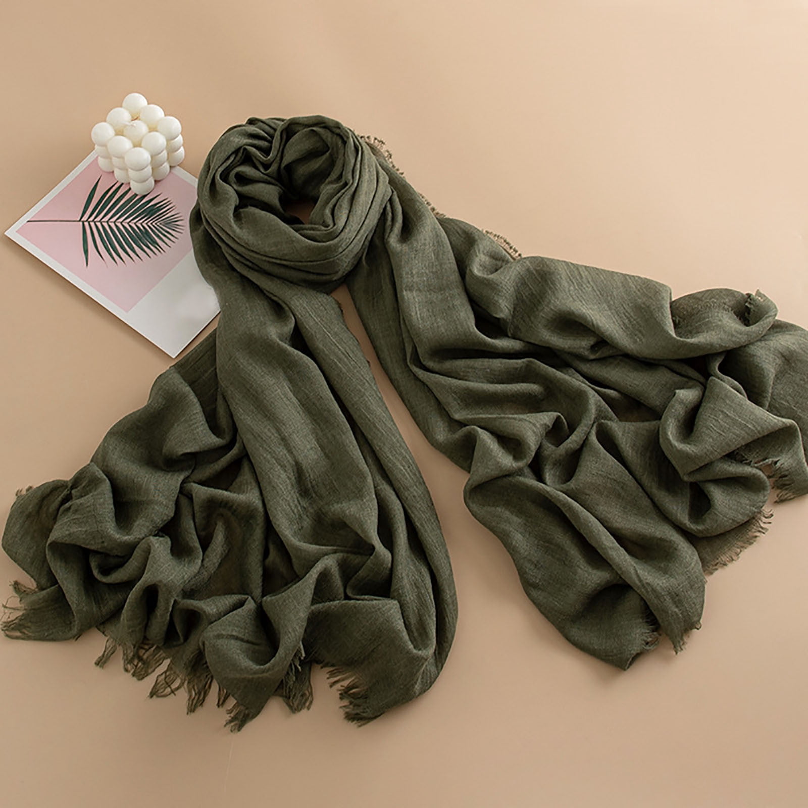 Elegant Women's Scarf under $5! Yrmaups Women's Thin Scarf, Solid Color
