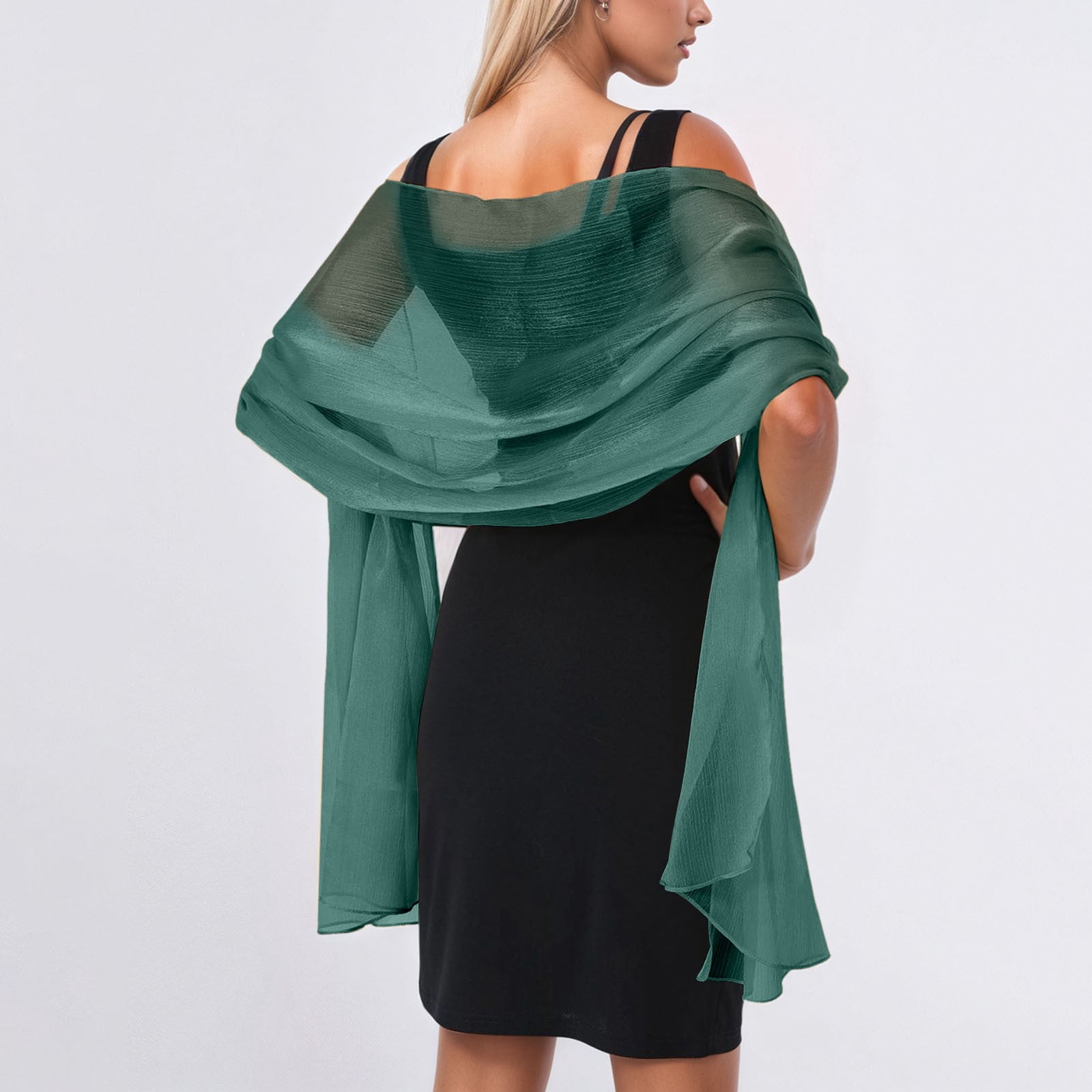 shawl for emerald green dress Toperth Emerald Green Convertible Tulle Shawl Maxi Dress Toperth