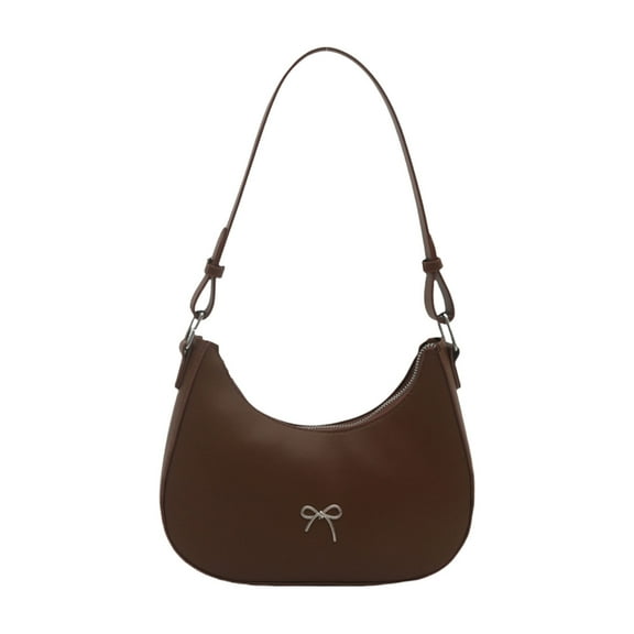 Elegant Women's Shoulder Bag with Butterfly Pattern Compact Handbag PU Armpit Bags Casual Office Handbags