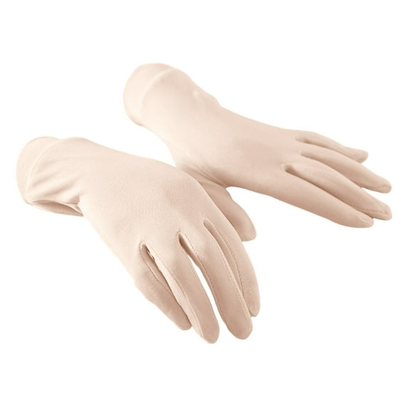 Elegant Women's Solid Color Five Finger Gloves for Fashionable Daily Wear with Breathable Sun and Comfortable Fit