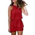 thumbnail image 1 of Elegant Women's Summer Casual Sleeveless Ruffle Romper Jumpsuit with Round Neck Fashion Design, 1 of 8