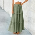 thumbnail image 1 of Elegant Women's Summer Skirts High Waist Flared A-Line Midi Skirts for Weddings Parties and Formal Events, 1 of 8