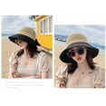 thumbnail image 1 of Women’s Elegant Wide Brim Sun Hat, Floppy Straw Beach Hat, Packable Summer Travel Hat for Vacation, Pool and Outdoor Wear  Black TIKA, 1 of 3