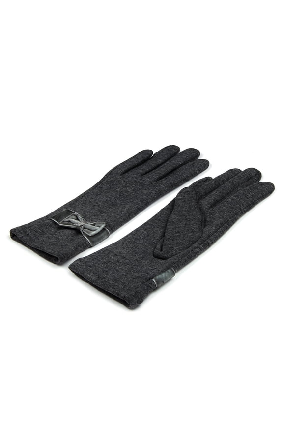 Elegant Women's Winter Thermal Gloves with Bow