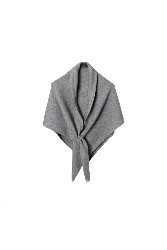 Elegant Women's Winter Warm Shawl Cozy Knitted Poncho Travel-Friendly Triangle Scarf Soft Cape Wrap for Women