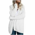 thumbnail image 1 of Elegant Womens Oversized Hooded Long Cardigan Loose Fit Casual Solid Outerwear Sweater Coat Women Casual Dress Sweater Long Sleeve Hoodie Womens Long Hooded Sweatshirt, 1 of 8