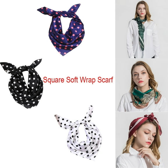Elegant Womens Silk Satin Head Neck Scarf Shawl Wrap Kerchief Tie