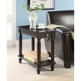 thumbnail image 1 of Elegant Wooden Chair Side Table With Drawer, Brown, 1 of 1
