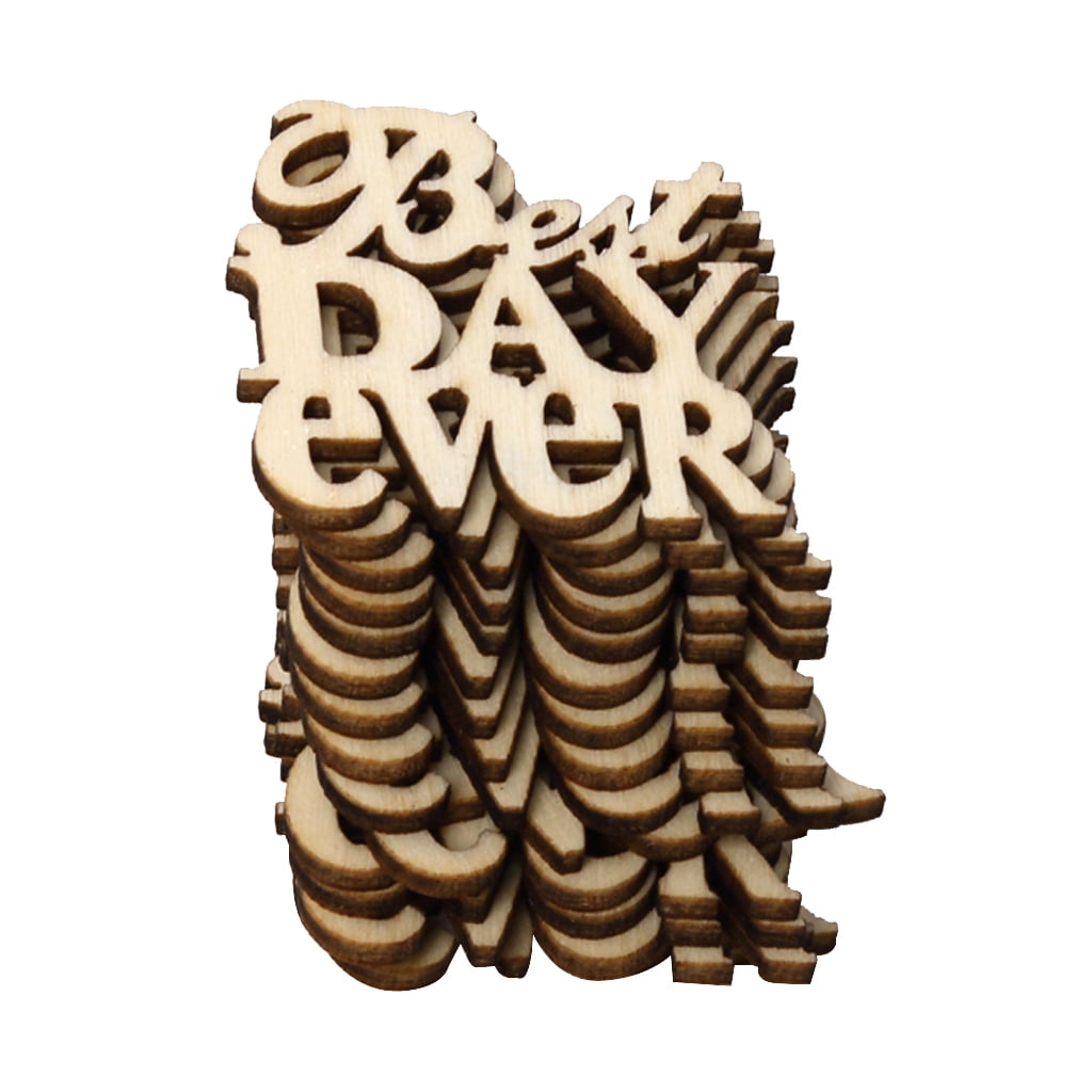Elegant Wooden Confetti Scatter 15-Pack for DIY Wedding & Party ...