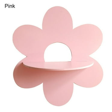 BCLONG Cute Flower Shape Elegant Shelf Wooden Style Wall Decor For Many Places