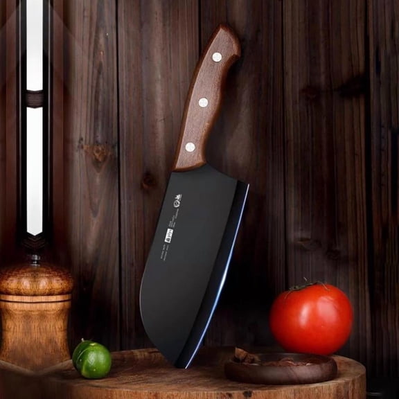 Elegant Wooden-Handled Kitchen Knife: A Lightweight Chef's Blade for Effortlessly Chopping Meat, Vegetables, and Fruits,  The Perfect Gift for Moms and Girlfriends Alike
