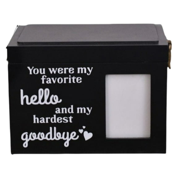 Elegant WoodenMemorial Box Rectangular Wood With Photo Frame Keepsake For Dog Cat Engraved PersonalizedLoss Home