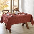 thumbnail image 1 of Elrene Home Fashions Elegant Woven Leaves Jacquard Damask Tablecloth, Spice, 60" x 120" Rectangle, 1 of 3