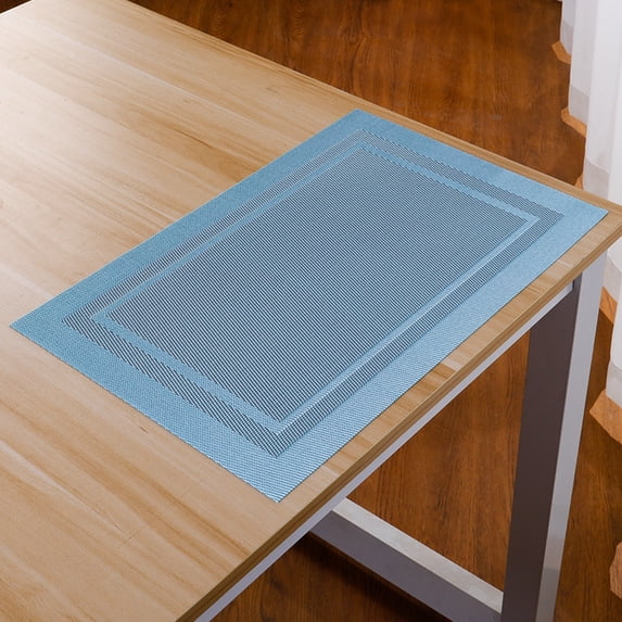 Elegant Woven Vinyl Placemats Stain Resistant PVC Dining Table Mats