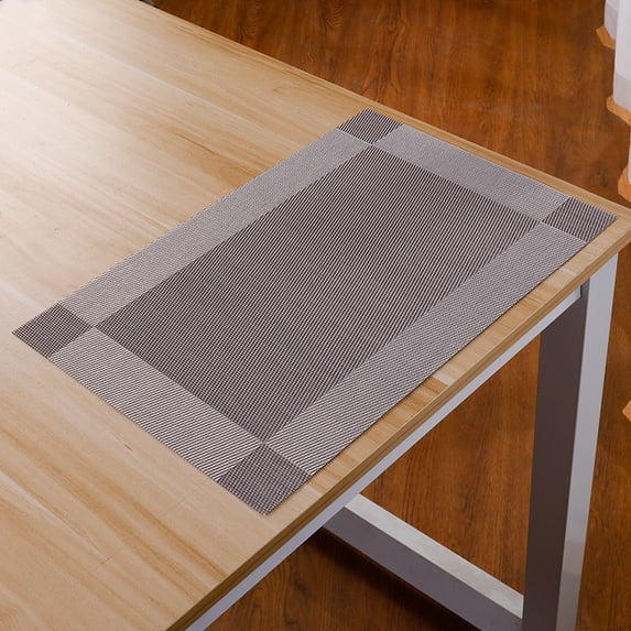 Elegant Woven Vinyl Placemats Stain Resistant PVC Dining Table Mats