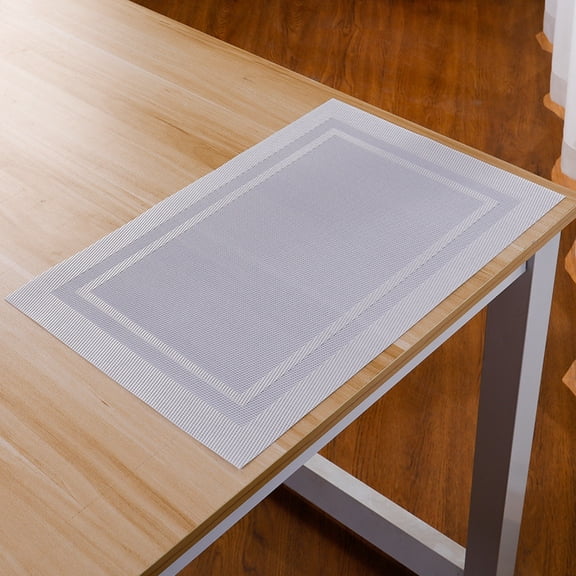 Elegant Woven Vinyl Placemats Stain Resistant PVC Dining Table Mats