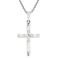 thumbnail image 1 of Elegant X Cross White Mother of Pearl Inlay Sterling Silver Necklace, 1 of 6