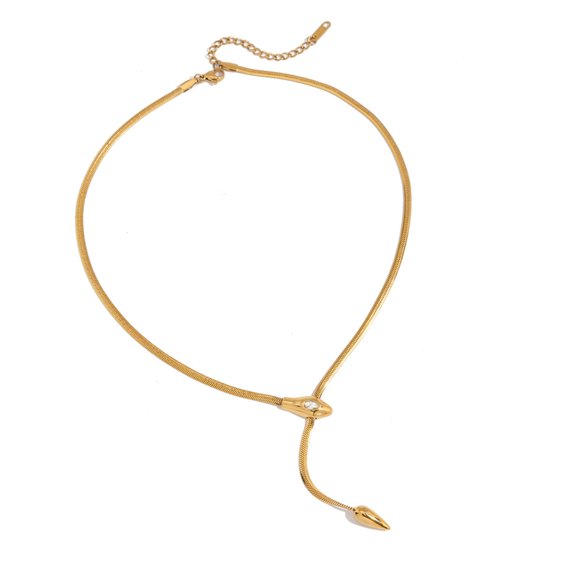 Elegant Y Symbol Necklace Crafted In Tarnish Resistant Stainless Steel With Premium Zircon Accent Clavicle Chain Jewelry