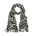 thumbnail image 1 of Elegant Zebra Animal Print Fringe Scarf - Diff Colors Avail, 1 of 3