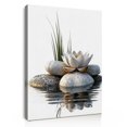 thumbnail image 1 of Elegant Zen Stones Canvas Wall Art Framed Canvas Prints Minimalist Nature Wall Art, Peaceful Zen Wall Art for Bathroom Wall Art, Bedroom Wall Decor, Meditation Yoga Room Wall Decor, 1 of 6