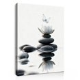thumbnail image 1 of Elegant Zen Stones Canvas Wall Art Framed Canvas Prints Minimalist Nature Wall Art, Peaceful Zen Wall Art for Bathroom Wall Art, Bedroom Wall Decor, Meditation Yoga Room Wall Decor, 1 of 7