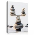 thumbnail image 1 of Elegant Zen Stones Canvas Wall Art Framed Canvas Prints Minimalist Nature Wall Art, Peaceful Zen Wall Art for Bathroom Wall Art, Bedroom Wall Decor, Meditation Yoga Room Wall Decor, 1 of 7