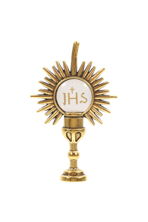 Golden Chalice Lapel Pin for First Communion Unique Religious Accessory Crafted from Zinc Alloy 1 Piece