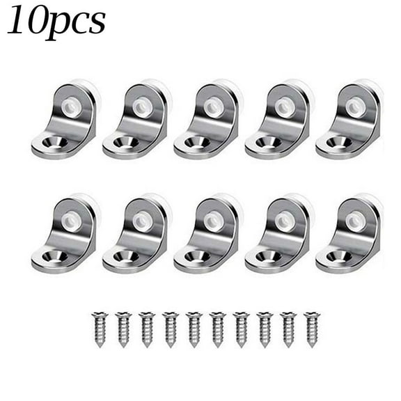 Elegant Zinc Alloy Glass Shelf Support Bracket for Cabinets and Shelves 10pcs