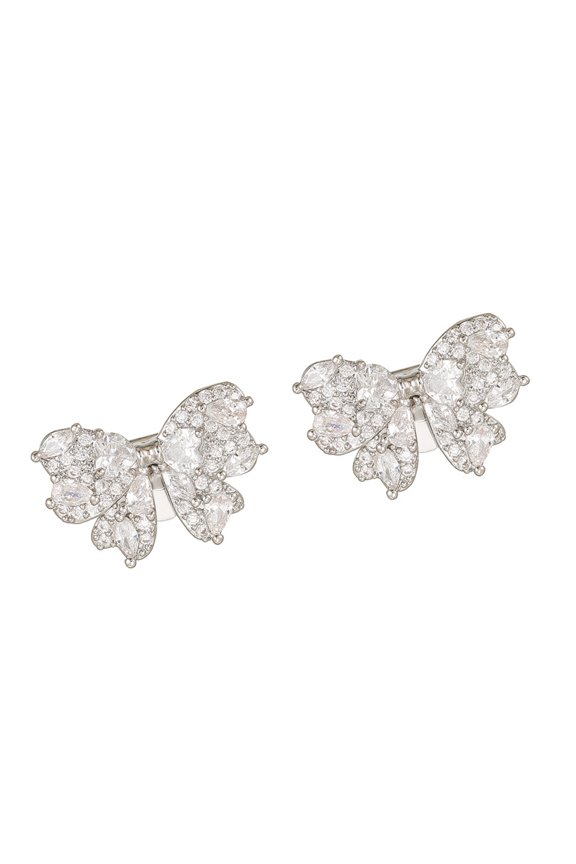 Elegant Zirconia Stone Butterfly Ear Clip for Freeclip 1 or 2 Earbud Secure and Comfortable Wear Clip On NonPierced