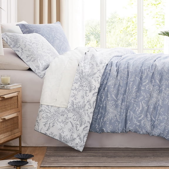 Elegant and Chic Winter Brush Reversible Soft Down Alt 3-Piece Comforter Set by Southshore Fine Linens