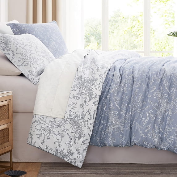 Elegant and Chic Winter Brush Reversible Soft Down Alt 3-Piece Comforter Set by Southshore Fine Linens
