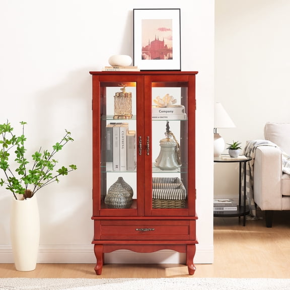 Elegant and Illuminated Display - Showcase Your Collectibles in a Captivating Way with Adjustable Shelves