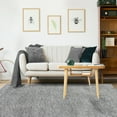 thumbnail image 1 of Elegant and Plush Hand-Woven Solid Shag Indoor High Traffic Area Rug by Blue Nile Mills - 8' x 10', Silver, 1 of 5