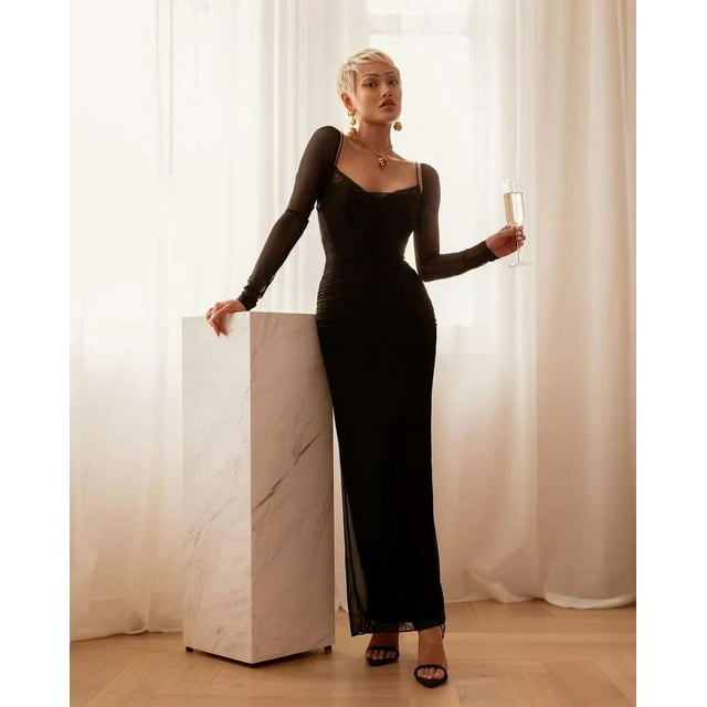 Elegant and Pretty Women's Dresses Rose Spaghetti Strap Mesh Corset