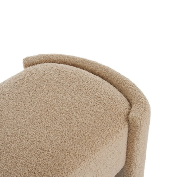 Elegant and Simple Long- Shaped Ottoman Bench,Beige,Beige Polyester Furniture Primary Living Space Ottomans