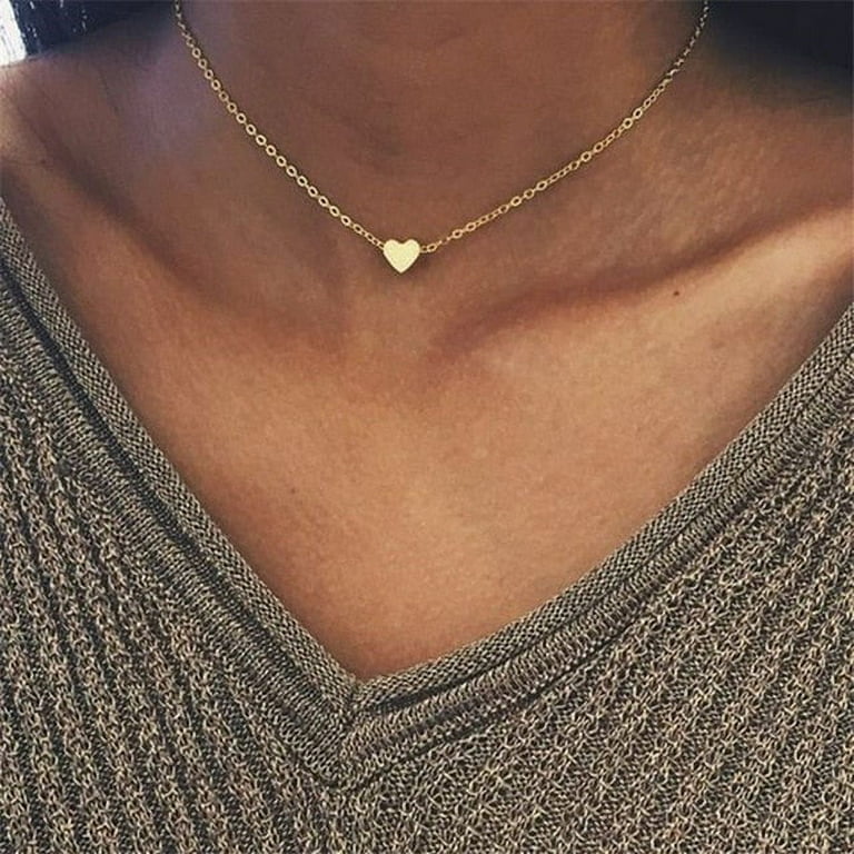 Elegant and Simple Multi-Layer Necklaces in Silver and Gold 