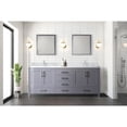 thumbnail image 1 of Elegant and Spacious - Dark Grey Double Bath Vanity with Marble Top for Durable Storage, 1 of 4