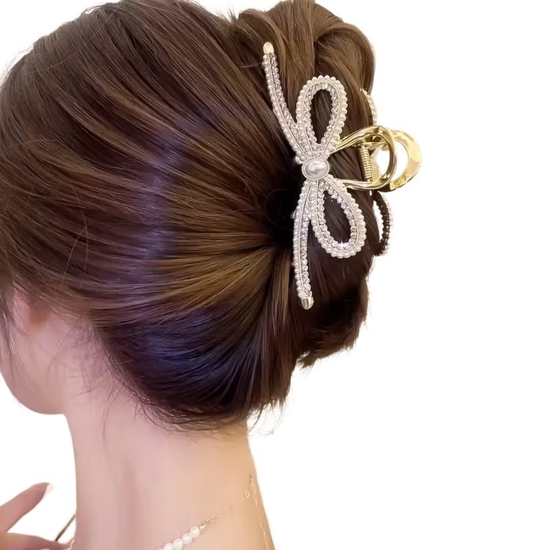 Elegant flower hair clip - retro alloy shark clip, the perfect Valentine's Day accessory for women